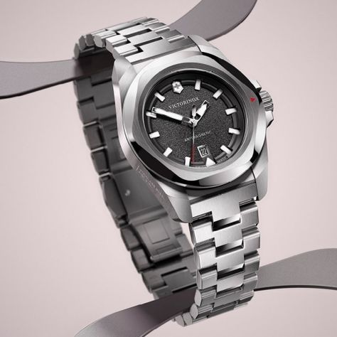 Reloj I.N.O.X. Quartz correa de acero inoxidable negro Victorinox-6