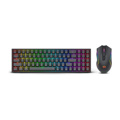 Kit De Mouse Y Teclado Mecanico Inalambricos Redragon S136-0
