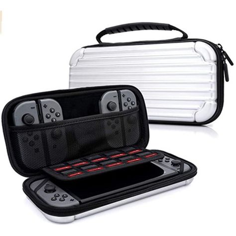 Estuche Rígido Gris Antishock Resistente Al Agua Para Switch-1
