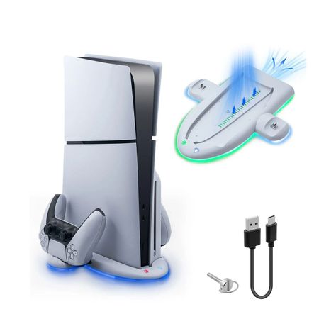 Base Soporte Para Ps5 Slim Con Refrigeración Y Carga Touch-0
