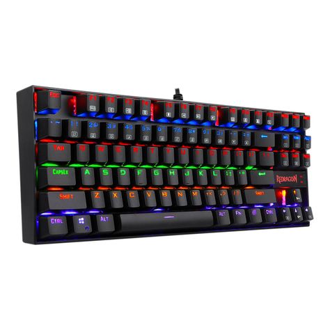 Teclado Mecanico Kumara Black Rainbow Redragon Switch Red-0