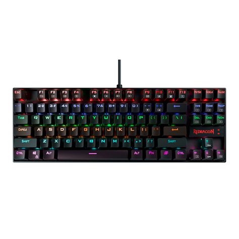 Teclado Mecanico Kumara Black Rainbow Redragon Switch Red-1