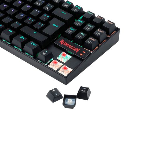 Teclado Mecanico Kumara Black Rainbow Redragon Switch Red-3