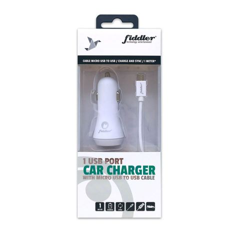 Cargador De Auto 2 Puerto USB + Cable Micro USB FD-C0034-0
