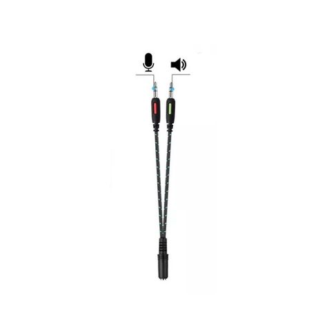 Splitter Audio/Micrófono Gamer 1 Jack Hembra a 2 Jack Machos-1