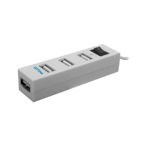 Hub Usb 2.0 Philco 4 Puertos Blanco - Crazygames-0