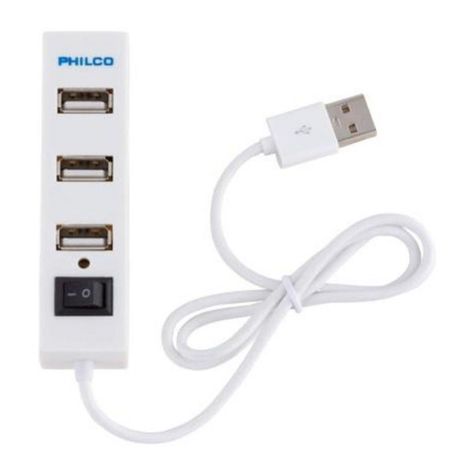 Hub Usb 2.0 Philco 4 Puertos Blanco - Crazygames-1