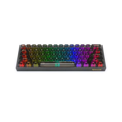 Teclado Mecánico Redragon Fizz 60% Rgb Transparente Black-1