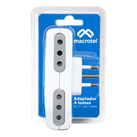 Enchufe Cuadruple 10A ME-1012A Macrotel - Crazygames-0