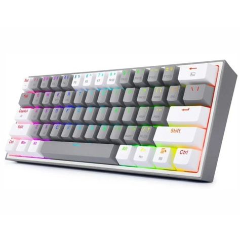 Teclado Redragon Fizz Pro 60% RGB Grey/White - Crazygames-2