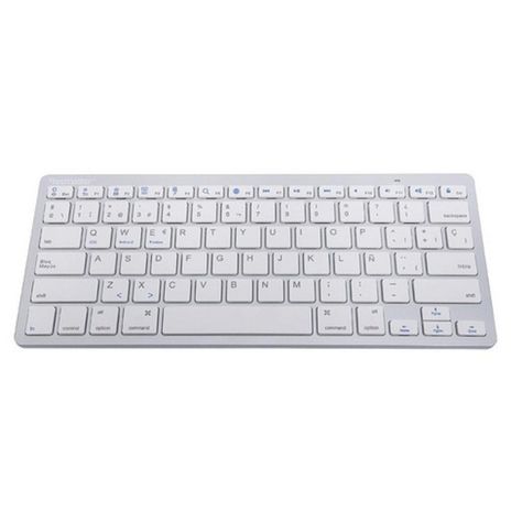 Mini-teclado Bluetooth Tecmaster Blanco - Crazygames-0