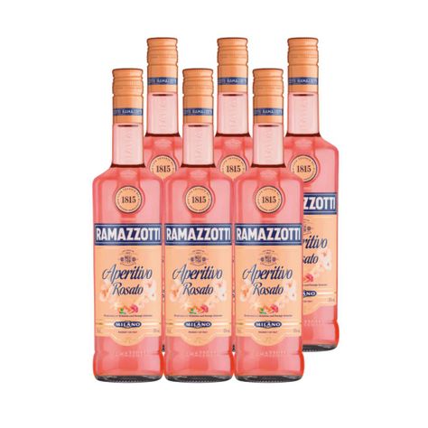6x Licor Ramazzotti Aperitivo Rosato 15° 700cc-0