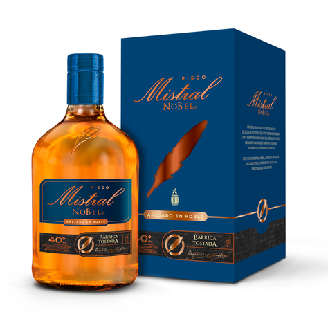 Pisco Mistral Nobel Barrica Tostada 40° 750cc-0