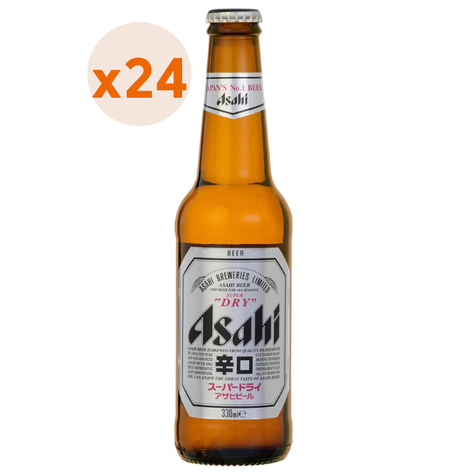 24X Cerveza Asahi Botellín 5,2° 330Cc-0
