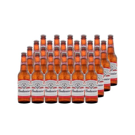24x Cerveza Budweiser Botellín 4.8° 330cc-0