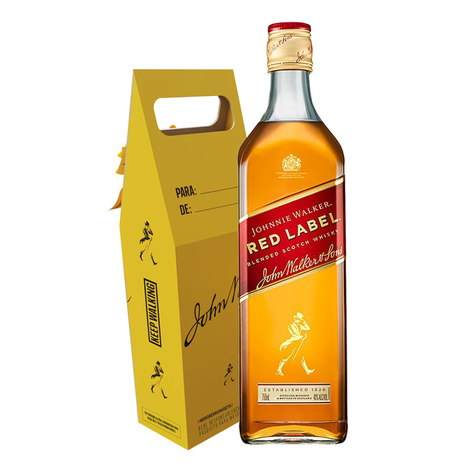 Whisky JW Red Label 750cc + Caja de Regalo-0