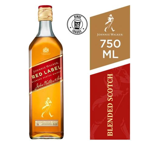 Whisky JW Red Label 750cc + Caja de Regalo-1