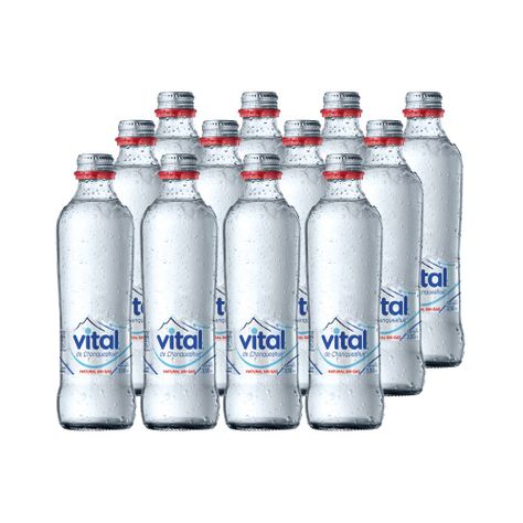 12x Agua Vital Sin Gas Botella Vidrio 330cc-0
