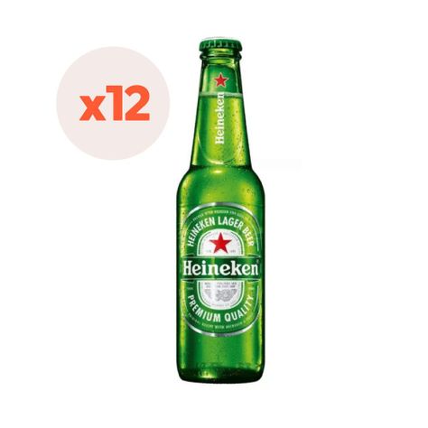 12X Cerveza Heineken Botellín 5° 355Cc-0