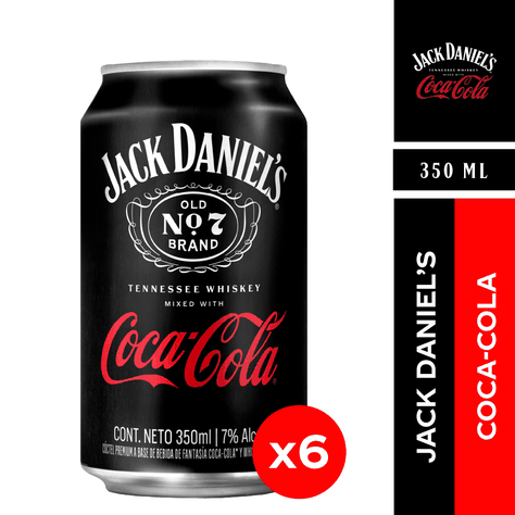 6x Cóctel Jack & Coke Lata 7° 350cc-0