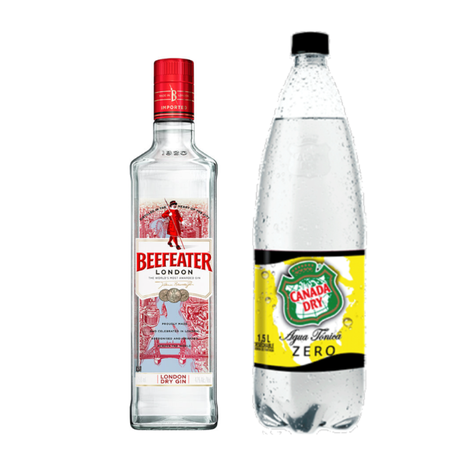 Gin Beefeater 750cc + Bebida Tónica Canada Dry Zero 1500cc-0
