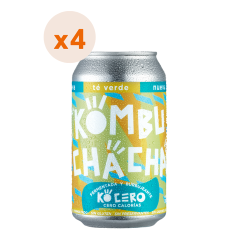 4x Kombuchacha Té Verde Lata 350cc-1