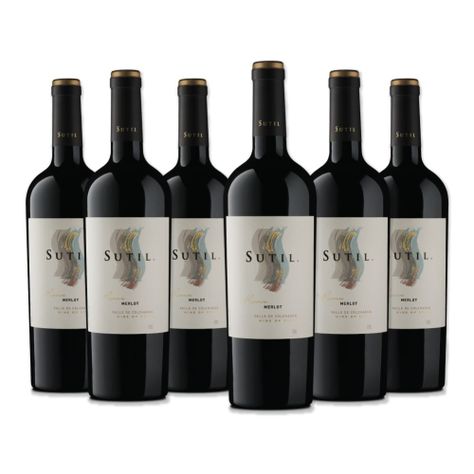 6x Vino Sutil Reserva Merlot 750cc-0