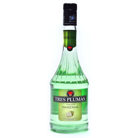 Licor Tres Plumas Licor De Manzana 24° 700Cc-0