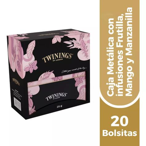 Té Twinings Caja Metálica Infusiones 20 Bolsitas-0