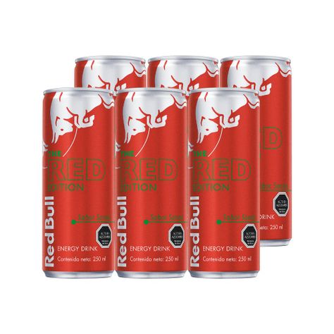 6x Bebida Energética Red Bull Sandía 250cc-0