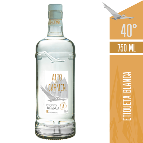Pisco Alto Del Carmen Etiqueta Blanca 40° 750Cc-0