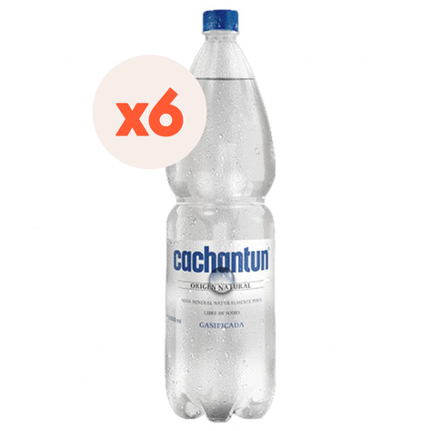 6x Agua Mineral Cachantun Con Gas 1600cc-1
