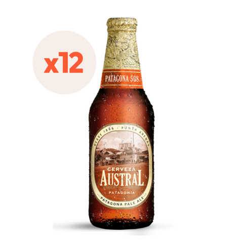 12X Cerveza Austral Patagona Botellín 6,8° 330Cc-0
