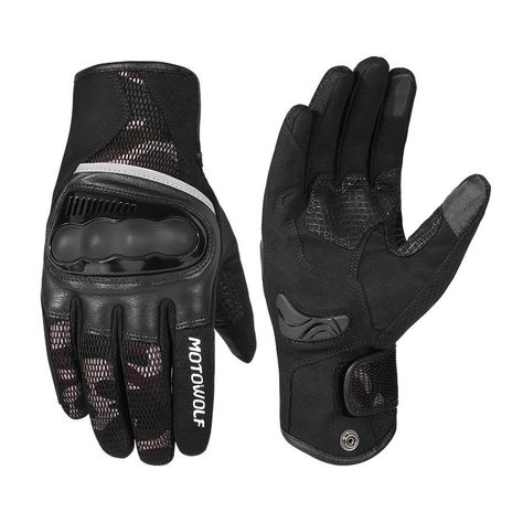 Guantes para motociclismo Camuflaje Motowolf 0310-0