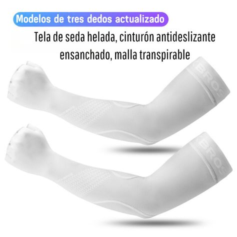 Mangas protección Solar UV Rockbros XT057-1 - blanco-2