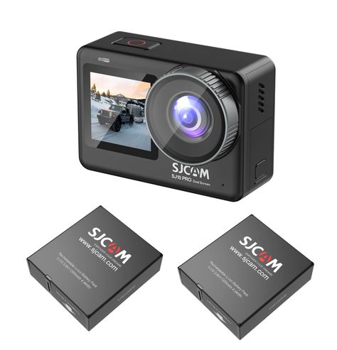 Cámara Deportiva SJCAM SJ10 PRO 4K 60FPS WIFI Estabilizador giroscópico 2 baterias-0