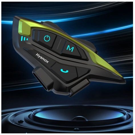 Pack 2 Intercomunicadores manos libre Bluetooth para Moto Hysnox Shark 02 1000m-6