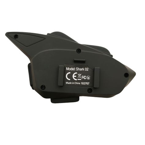 Pack 2 Intercomunicadores manos libre Bluetooth para Moto Hysnox Shark 02 1000m-1