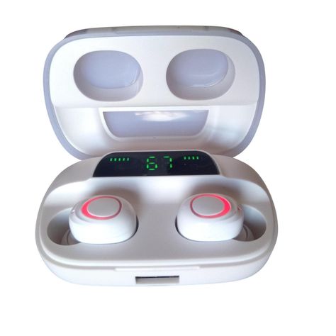 Audifonos Bluetooth TWS S11 2200 mAh - Blanco-0