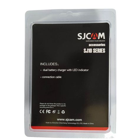 Cargador de baterías DUAL para cámaras deportivas SJCAM SJ10 y SJ11 Series-5