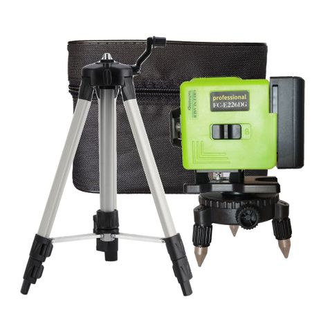 Nivel Laser Construcción 12 líneas 360 Horizontal vertical FC-E226DG + Tripode 1,2m-0