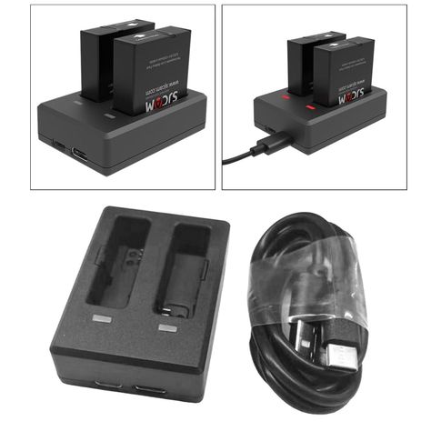Cargador de baterías DUAL para cámaras deportivas SJCAM SJ8-3