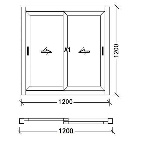 Ventana Termopanel aluminio RPT Premium 73s 120x120cm - negro-6