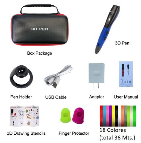 Lapiz impresora 3D Smaffox SM-01 + 54M + Estuche-3