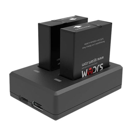 Cargador de baterías DUAL + 2 baterias para cámaras deportivas Sjcam SJ8-0