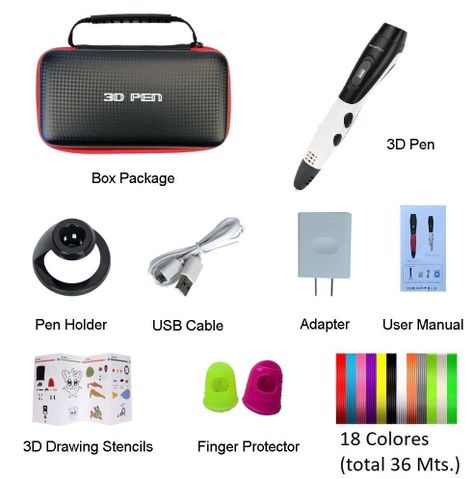Lapiz impresora 3D Smaffox SM-01 + 54M + Estuche-3