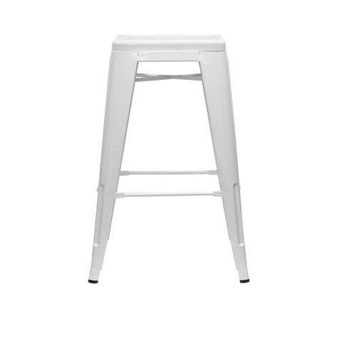 Taburete Piso Metal Tolix para Comedor Bar LF5-03H 66cm - Blanco-1