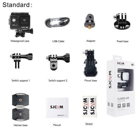 Cámara Deportiva SJCAM SJ4000 AIR 4K WIFI Cámara Sumergible-3
