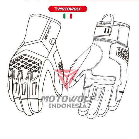 Guantes para motociclismo Motowolf 0338-4
