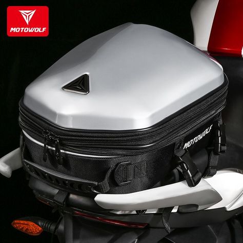 Bolso Top Case impermeable para motocicleta Motowolf 0705 Silver-2